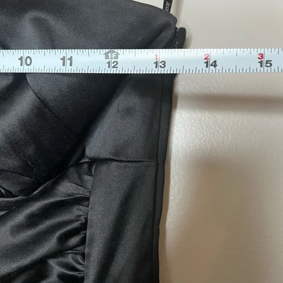 Jessica McClintock Gunne Sax Little Black Mini Dress Sexy Cocktail Party Vintage - Picture 7 of 12